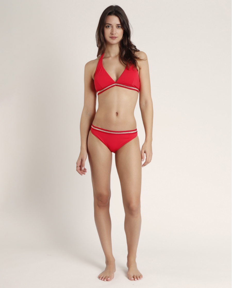 ADMAS Bikini Halter Sport Luxe para Mujer ROJO
