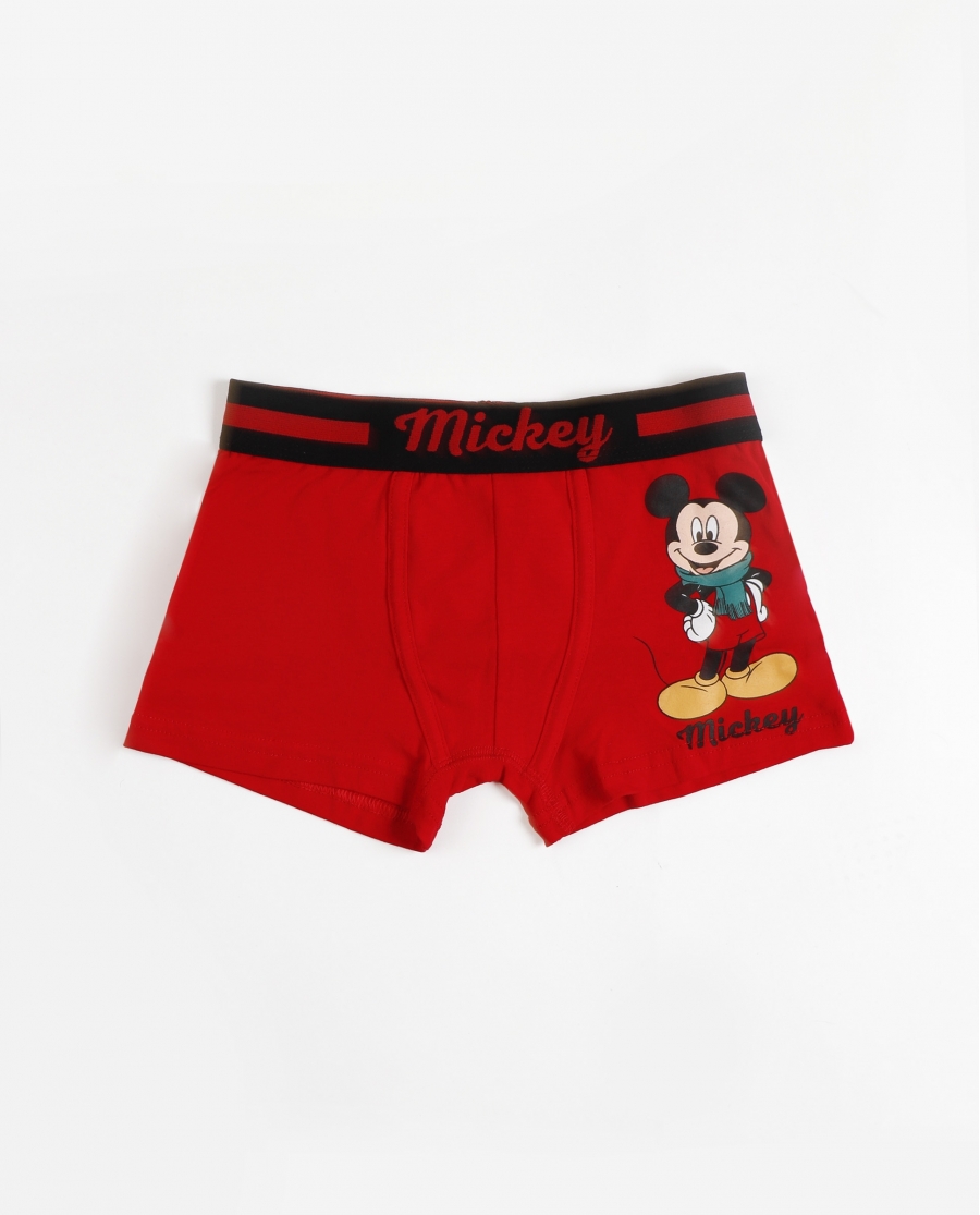 DISNEY Calzoncillo/Bóxer Mickey Gift para Niño, (Caja 12 unidades) ROJO