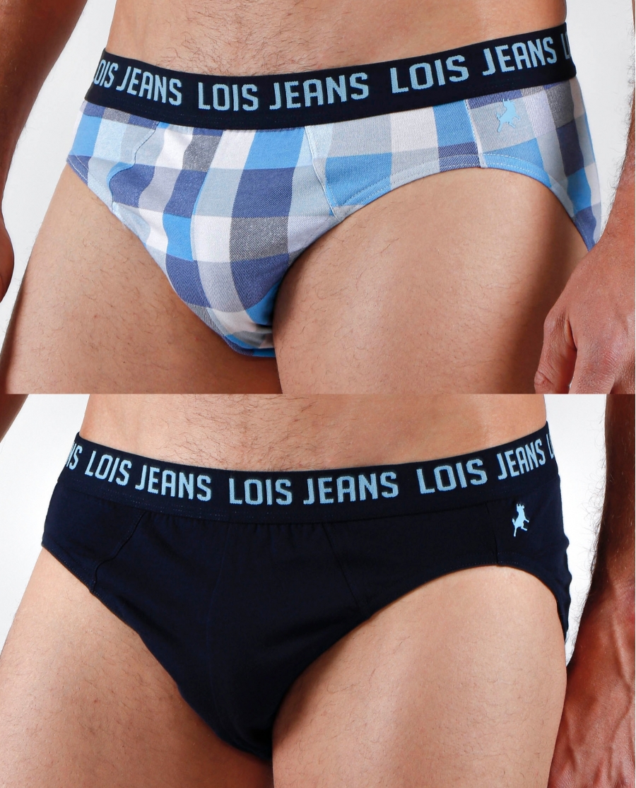 LOIS Calzoncillo/Slip Jeans VIP para Hombre, (Caja de 2 unidades) PACK FANTASIA