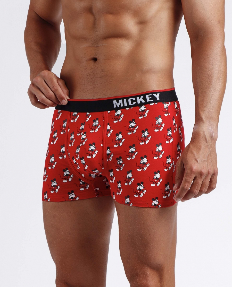 DISNEY Calzoncillo/Bóxer Mickey State Caja Metal Regalo para Hombre, (Caja 12 unidades) ROJO