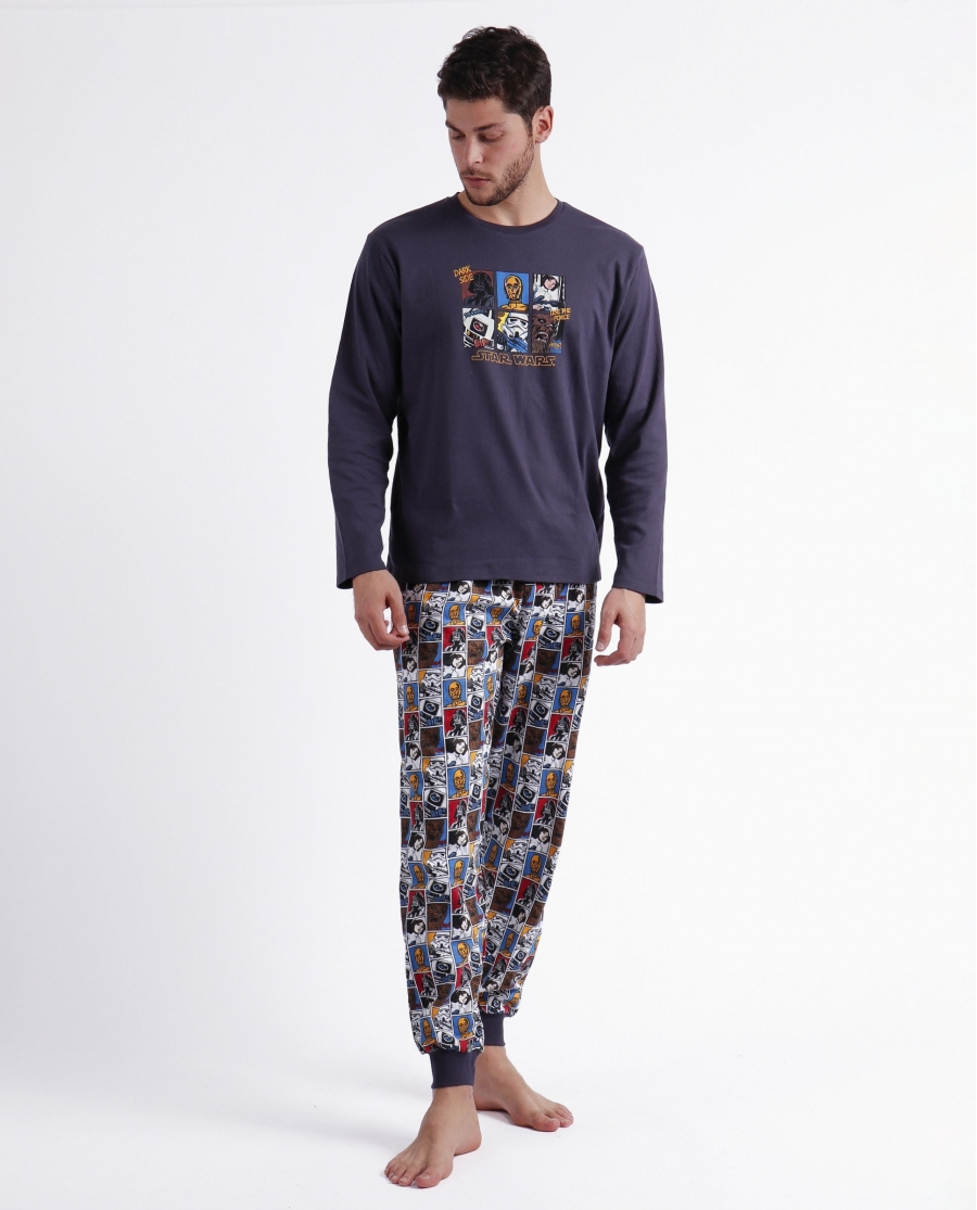 STAR WARS Pijama Manga Larga Characters para Hombre MARENGO