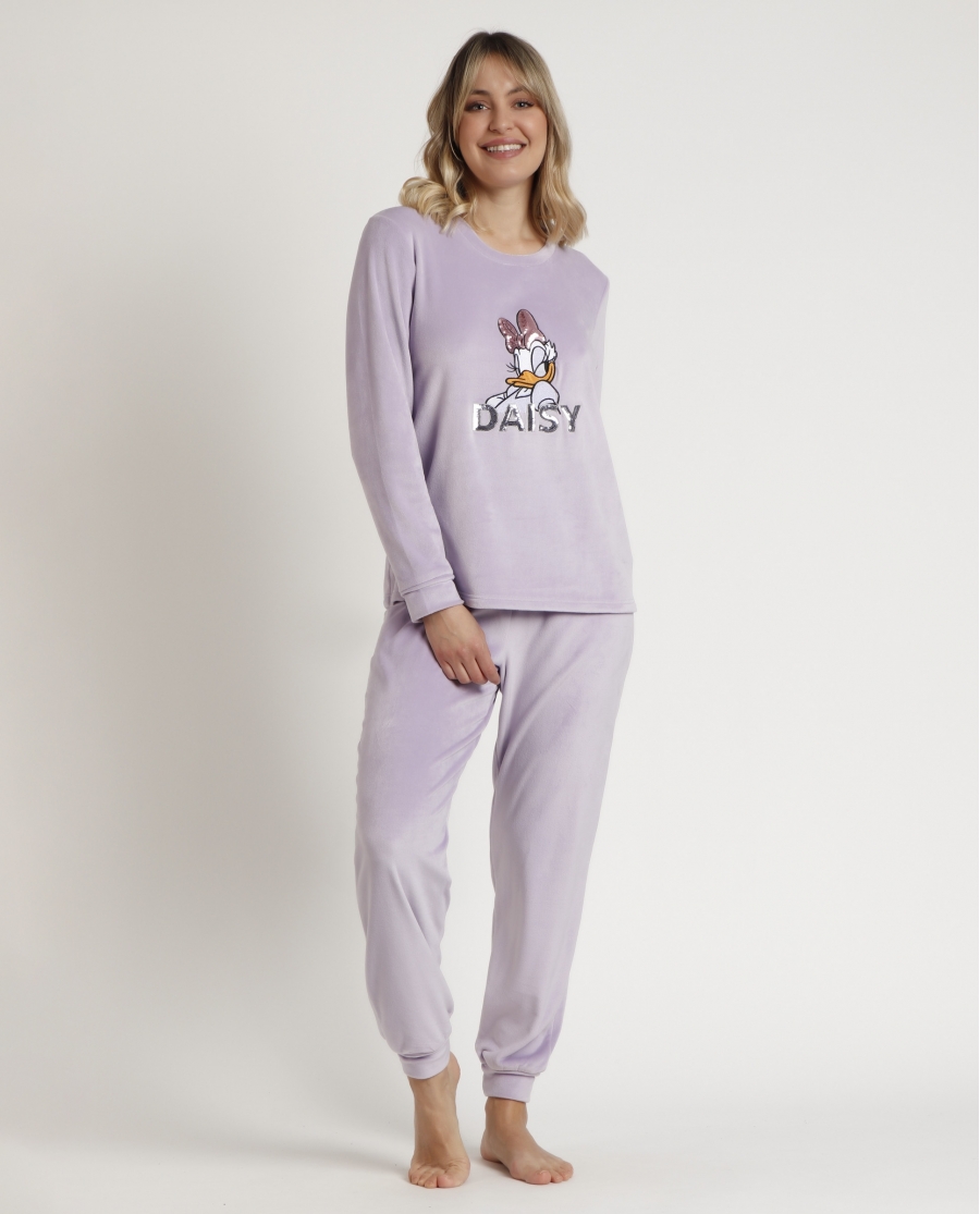 DISNEY Pijama Calentito Manga Larga Daisy Sweet para Mujer MALVA