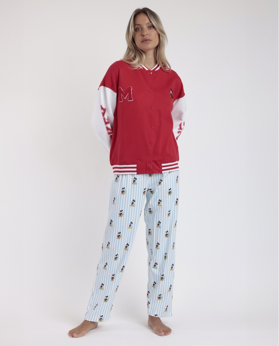 DISNEY Chaqueta Manga Larga Calentita Mickey New York para Mujer ROJO