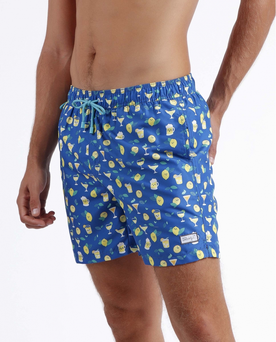 MR WONDERFUL Bañador Limones para Hombre AZUL