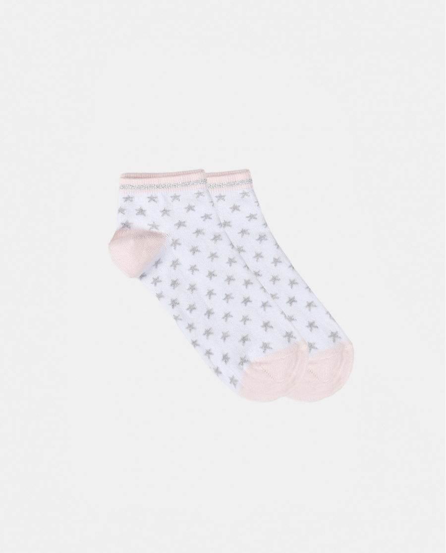 ADMAS Calcetines Tobilleros Little Star - Little Star para Mujer BLANCO