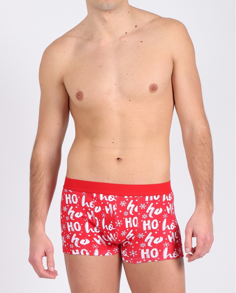 ADMAS Calzoncillo/Boxer Santa Saco Regalo para Hombre ROJO