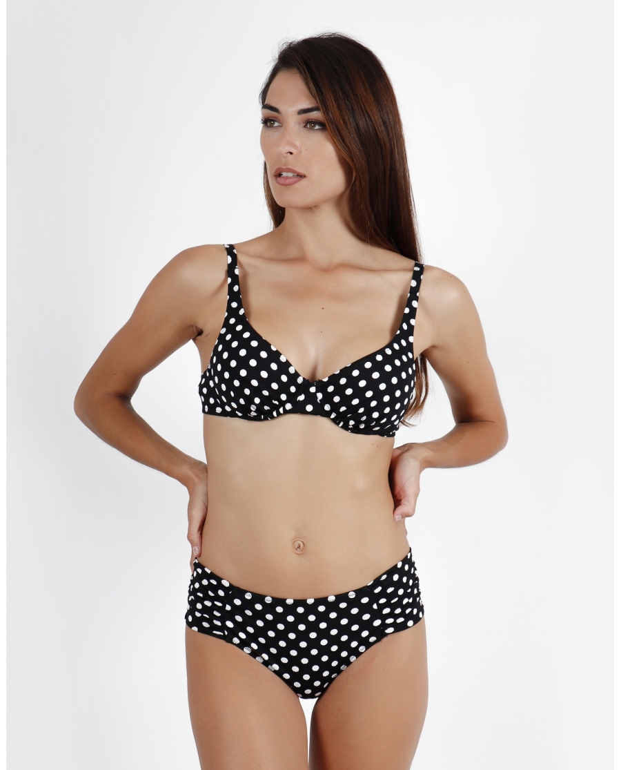 ADMAS Bikini Aro Life Dots para Mujer NEGRO