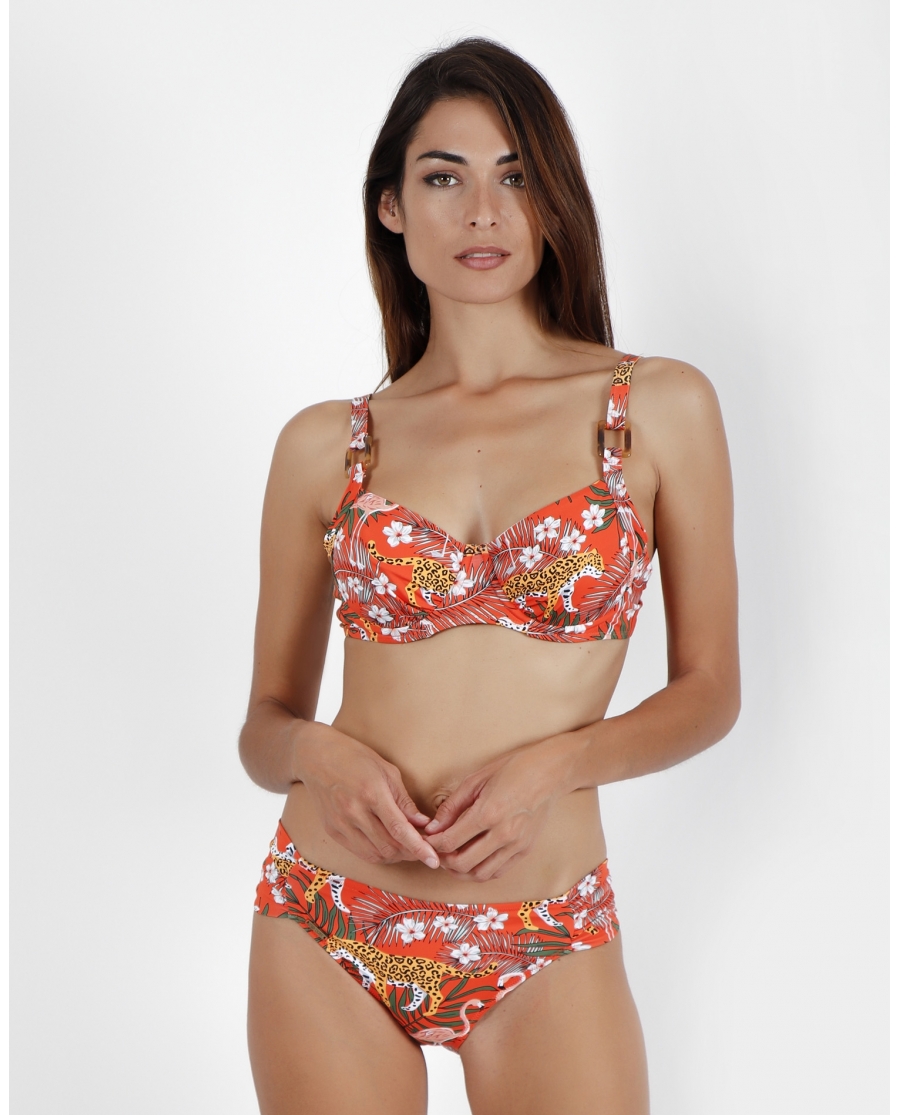 ADMAS Bikini Aro Jungle Fever para Mujer NARANJA