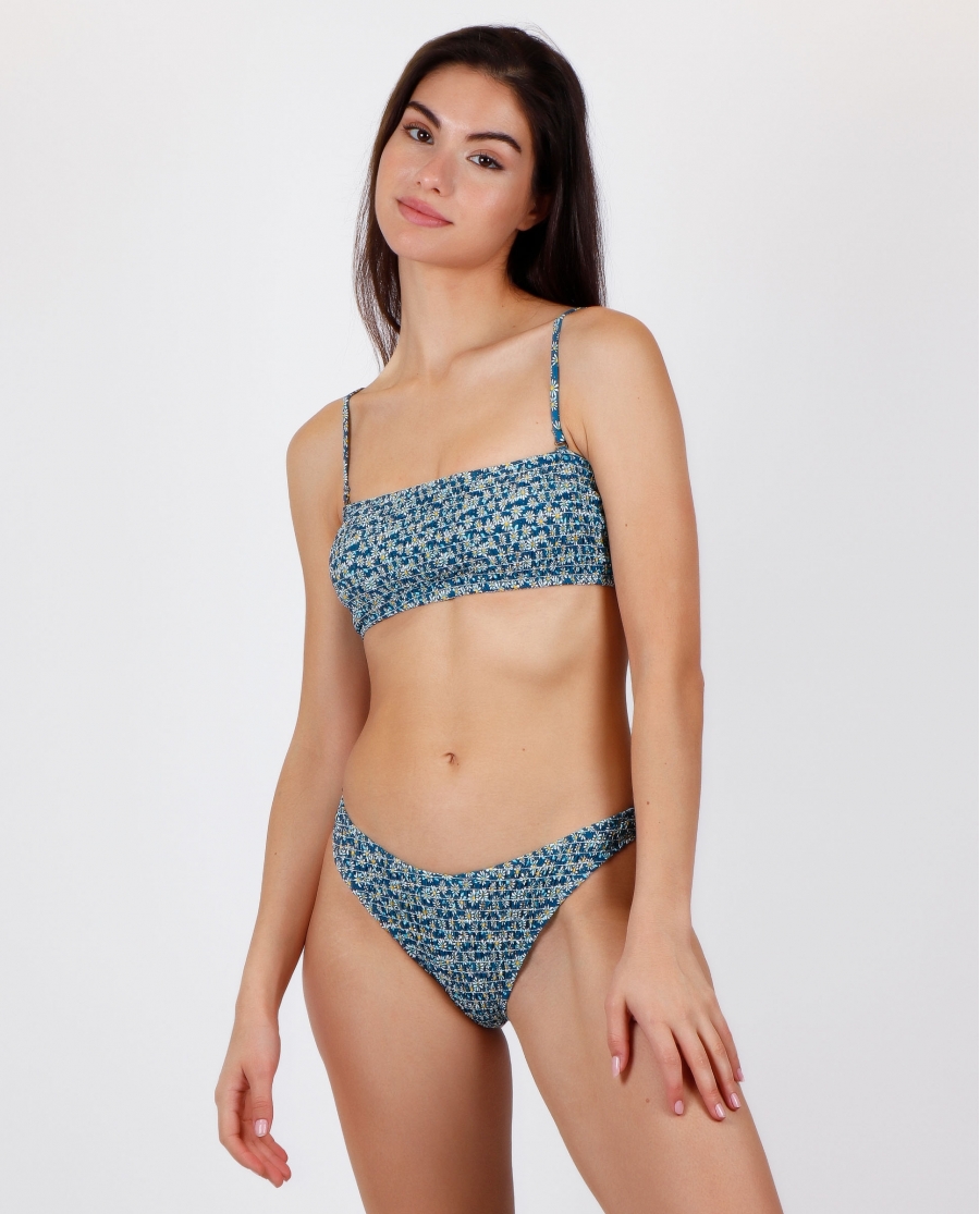 ADMAS Bikini Bandeau Daisy para Mujer AZUL