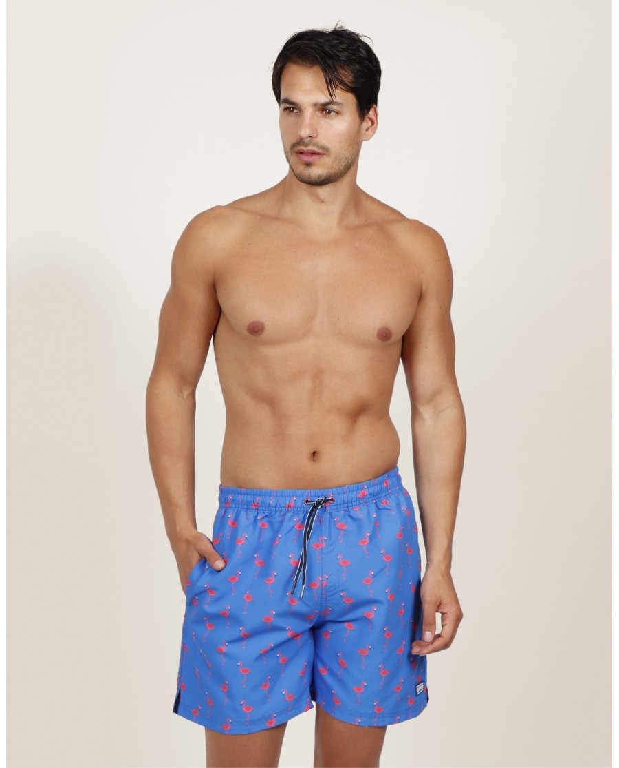 DIVER Bañador Flamingo para Hombre AZUL