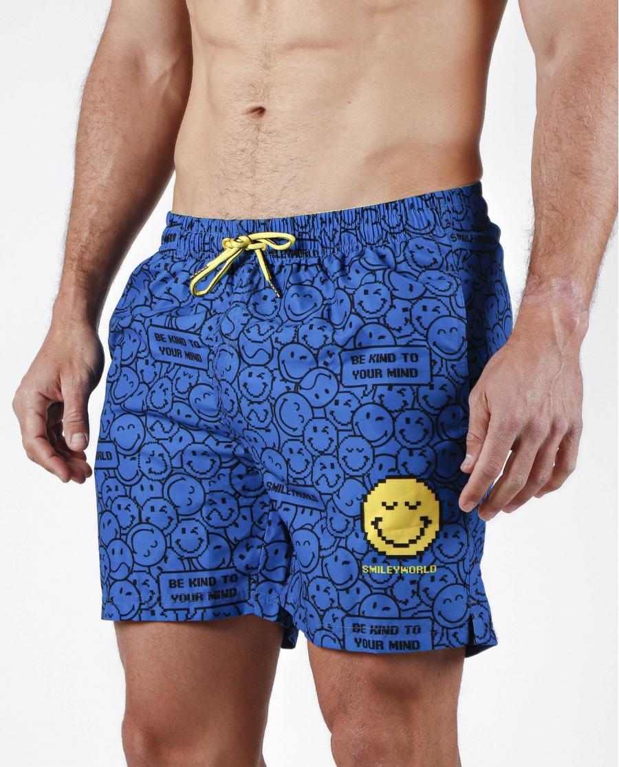 SMILEY Bañador Kind To The Mind para Hombre AZUL