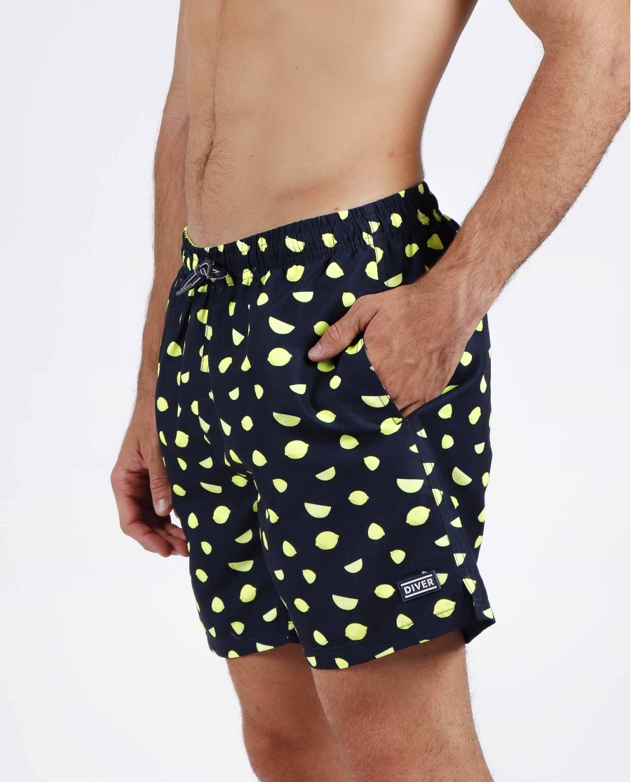 DIVER Bañador Lemons para Hombre LIMONES