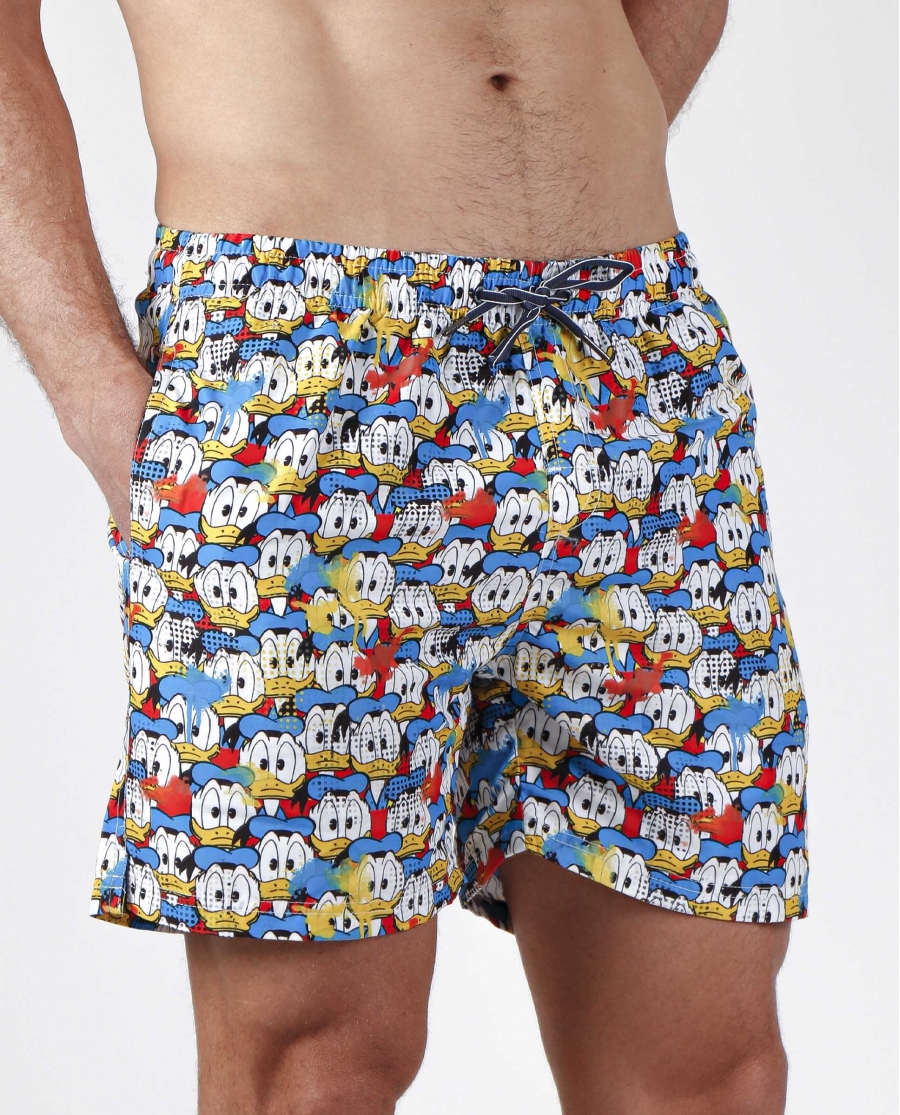 DISNEY Bañador Donald Faces para Hombre AZUL