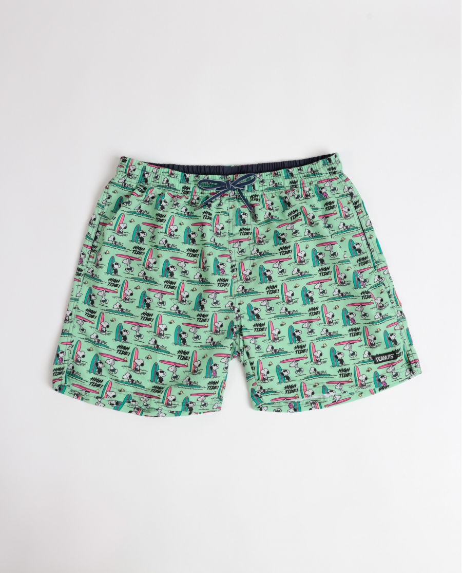 PEANUTS Bañador Snoopy High Tide Hombre VERDE