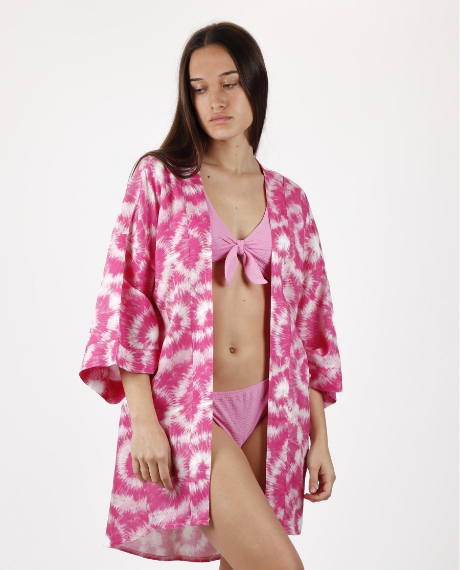 ADMAS Vestido Kimono Love Skin para Mujer FUCSIA