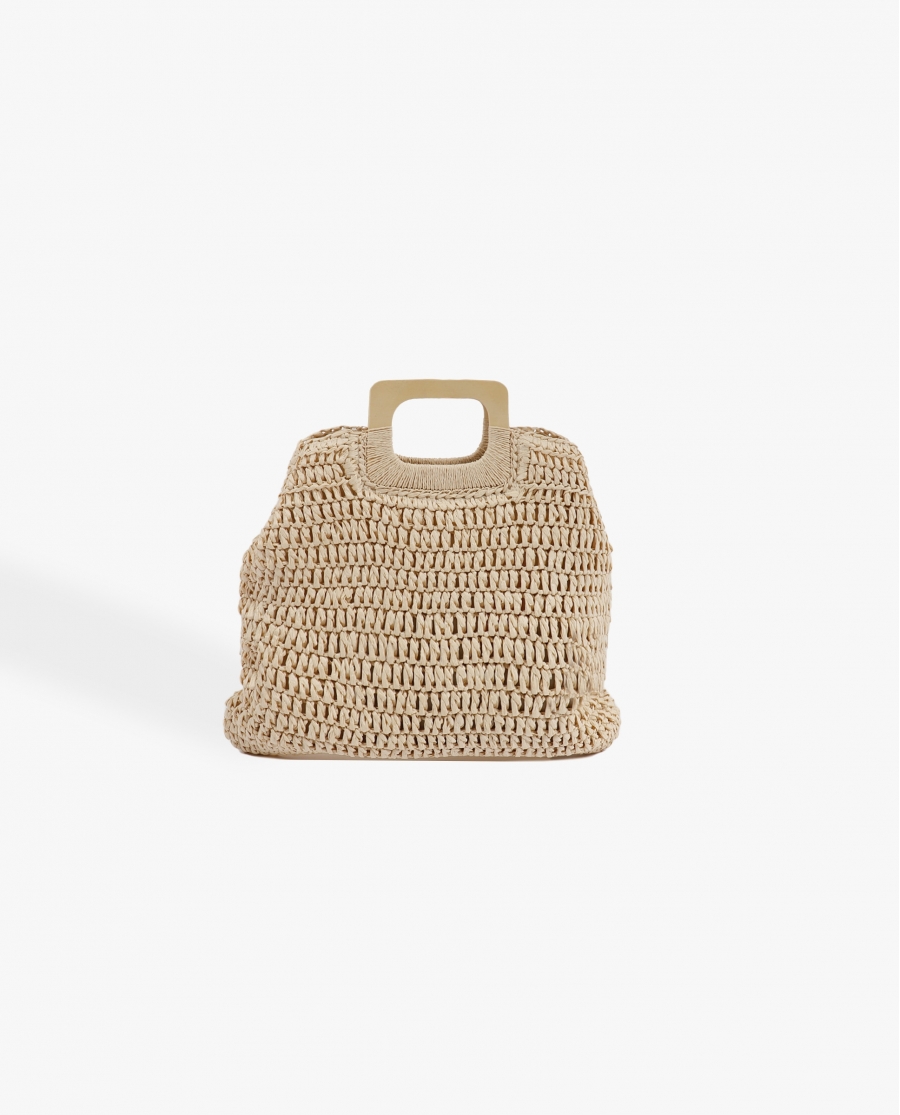 Bolso Playa Asas Cuadradas para Mujer BEIGE