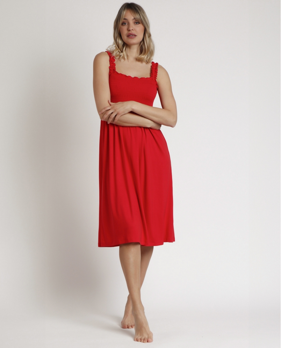 ADMAS Vestido Tirantes Dolly para Mujer ROJO