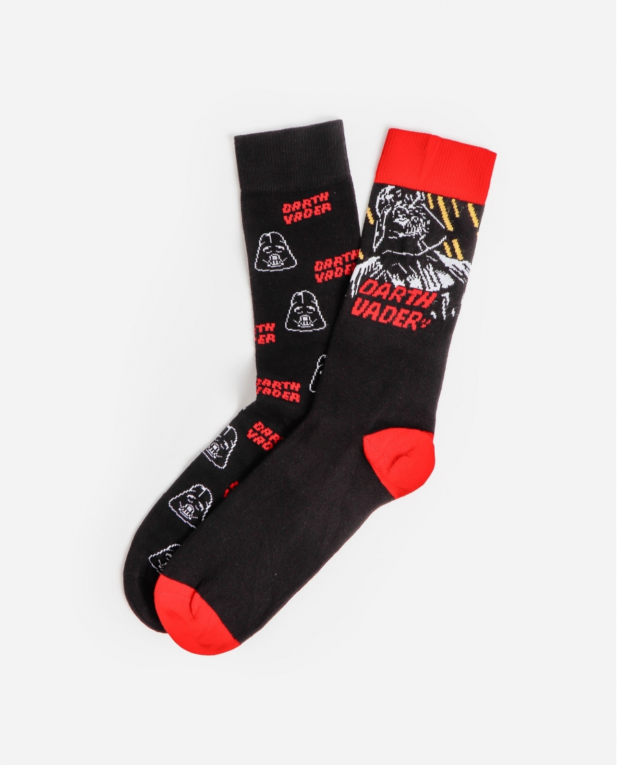 STAR WARS Calcetines Dark Side Bote Metal Regalo para Hombre, (Pack 2 pares / Caja 12 packs) PACK-COLOR