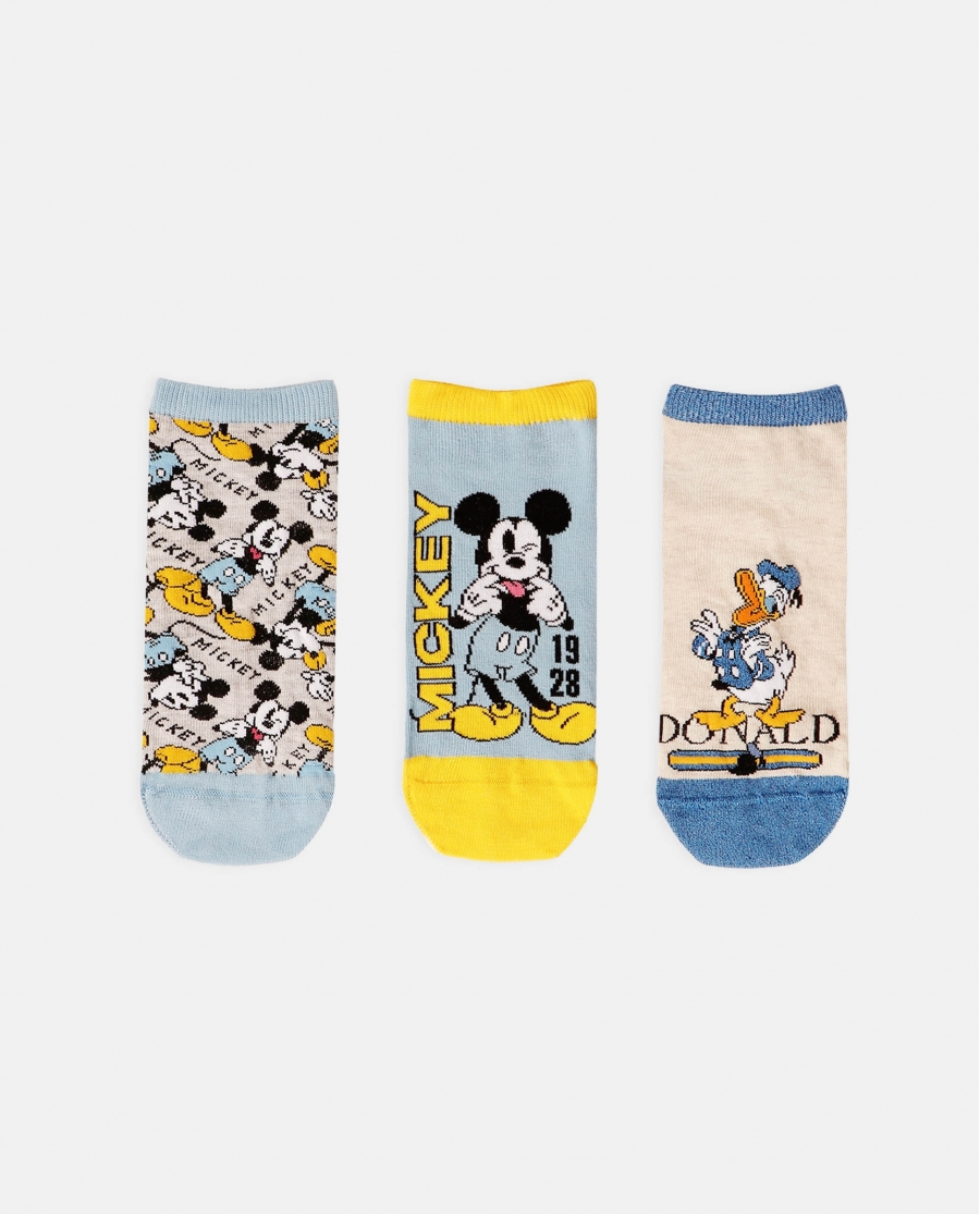 DISNEY Calcetín Tobillero Donald Fashion para Mujer, (Caja de 6 pares) SURTIDO