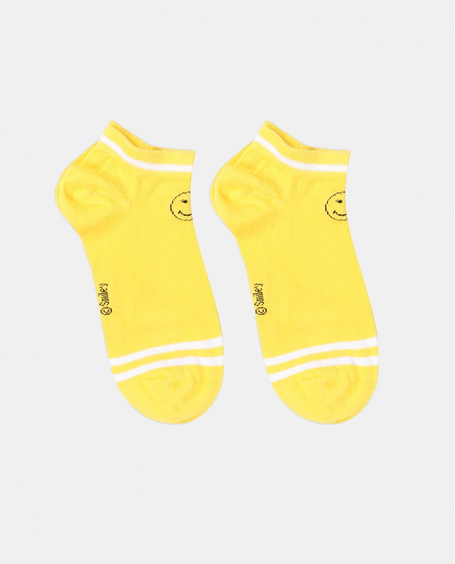 SMILEY Calcetines Tobilleros Smiley para Mujer AMARILLO