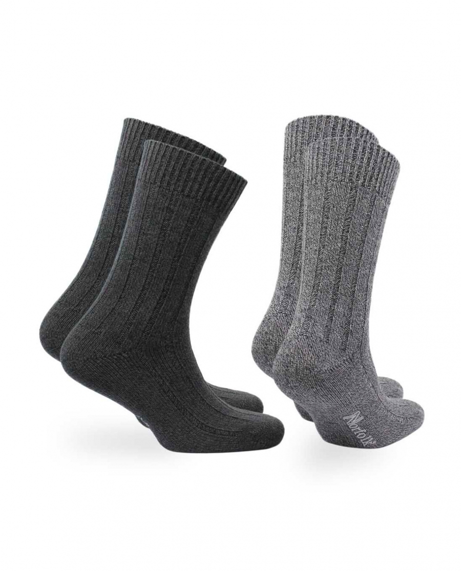 NORFOLK Calcetines casual con material reciclado Amsterdam ( 2 pares ) BLACK/GREY