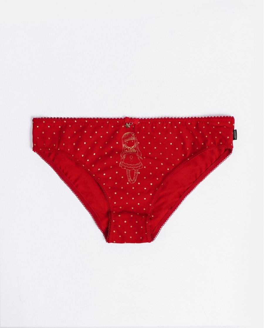 SANTORO Braguita Gingerbread para Mujer ROJO RUBÍ