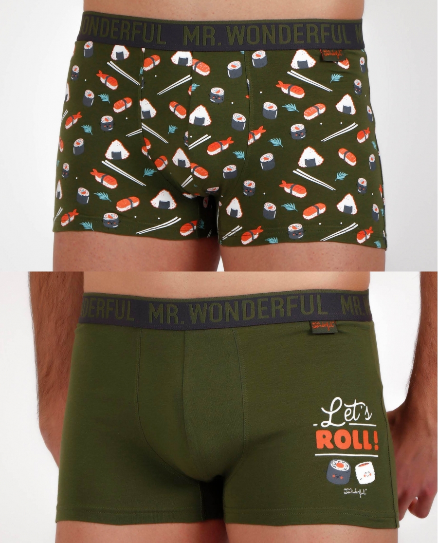 Mr Wonderful Calzoncillo/Bóxer Sushi para Hombre, (Caja de 2 unidades) PACK FANTASIA