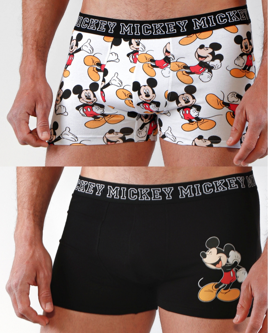 DISNEY Calzoncillo/Bóxer Mickey Poses para Hombre, (Caja de 2 unidades) PACK FANTASIA