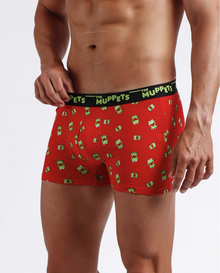 DISNEY Calzoncillo/Bóxer Kermit Bote Metal Regalo para Hombre ROJO