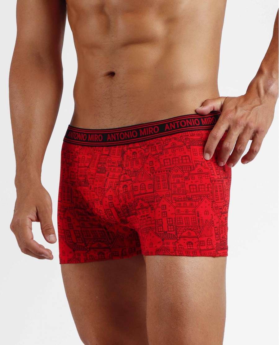 ANTONIO MIRO Calzoncillo/Bóxer Village Caja Regalo para Hombre, (Caja 12 unidades) ROJO