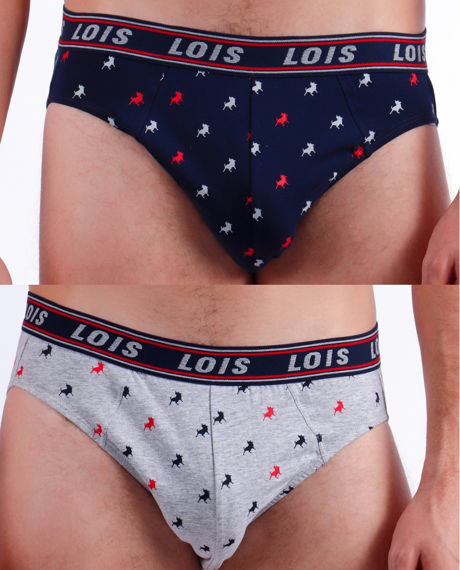 LOIS Calzoncillo/Slip Faster para Hombre, (Caja de 2 unidades) PACK FANTASIA