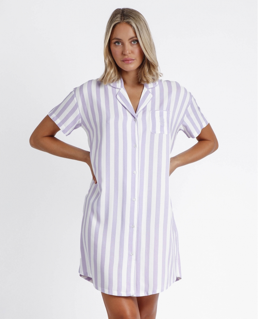 ADMAS CLASSIC Camisola Manga Corta Stripes para Mujer MALVA