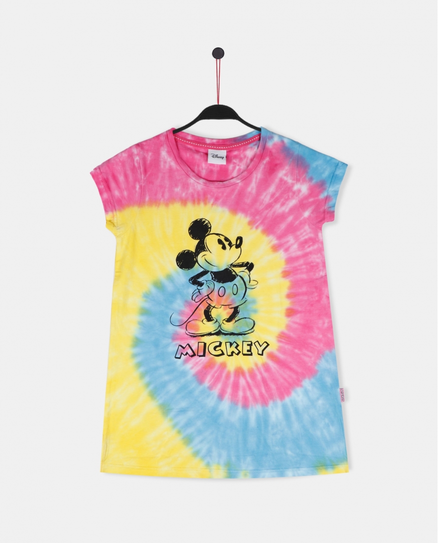 DISNEY Camisola Manga Corta Mickey Rainbow para Niña MULTICOLOR