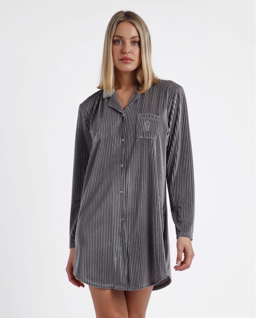 ADMAS CLASSIC Camisola Manga Larga Elegant Stripes para Mujer GRIS