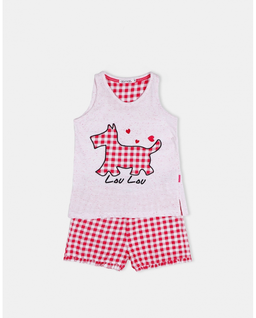 ADMAS Pijama Tirantes Lou Lou Lovely para Niña FRAMBUESA