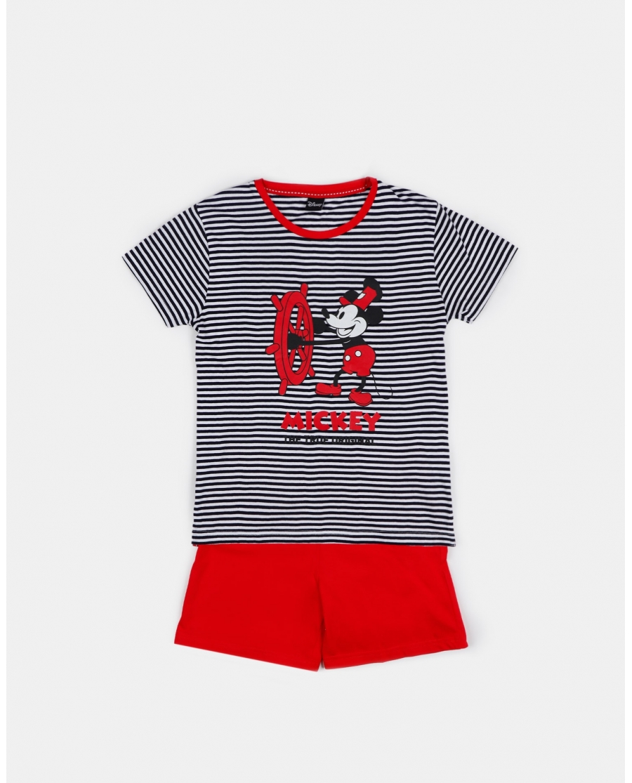 DISNEY Pijama Manga Corta Minnie Sailor para Niño MARINO