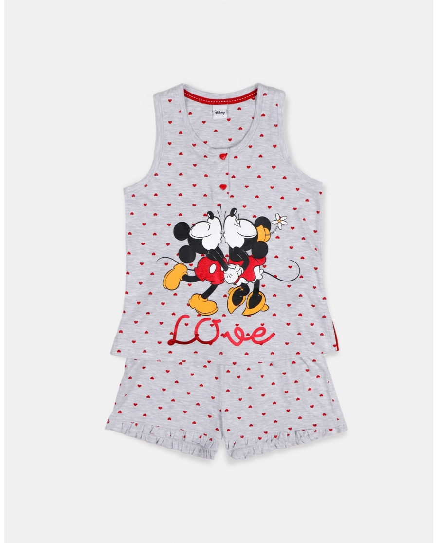 DISNEY Pijama Tirantes M&M Love para Niña GRIS JASPE