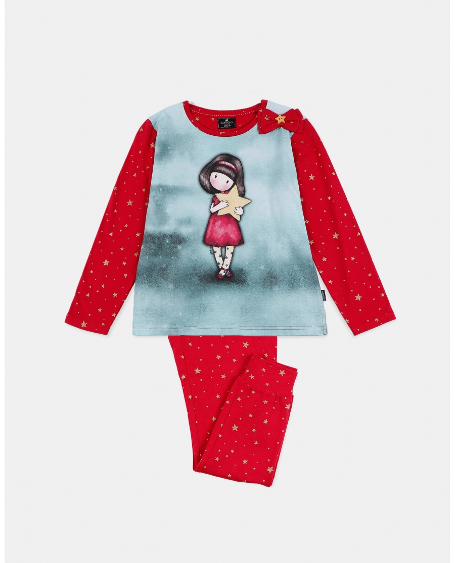 SANTORO GORJUSS Pijama Manga Larga My Star para Niña FRAMBUESA