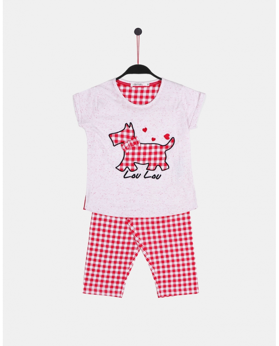 ADMAS Pijama Manga Corta Lou Lou Lovely para Niña FRAMBUESA