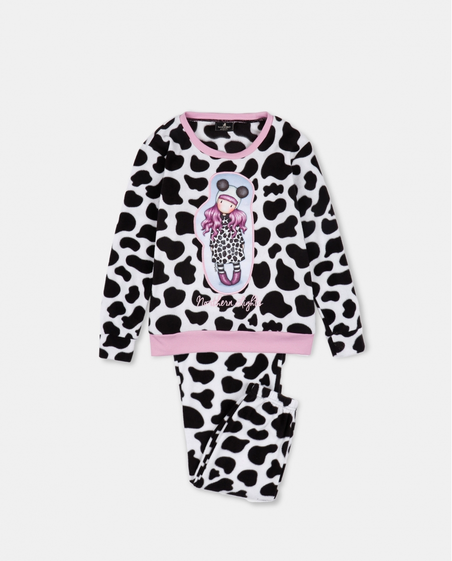 SANTORO GORJUSS Pijama Calentito Manga Larga Northern Lights para Niña ANIMAL PRINT