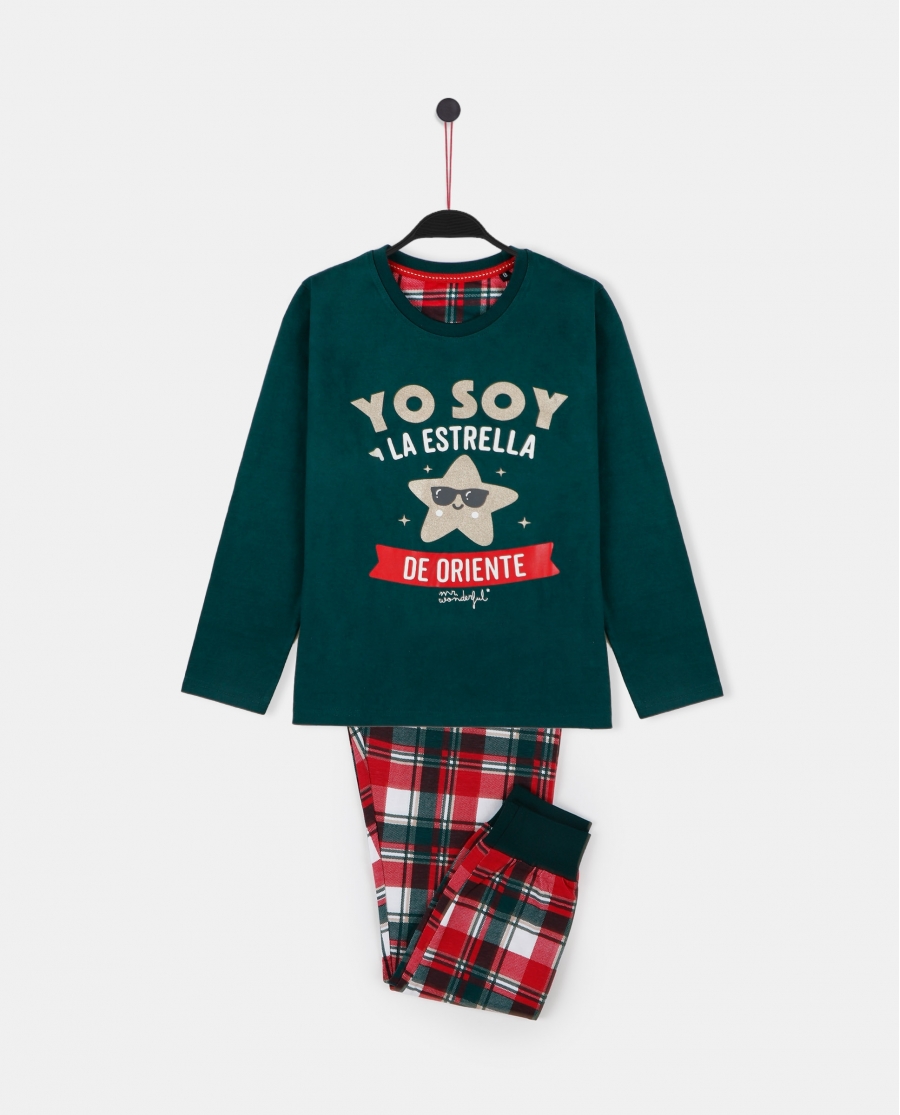 MR WONDERFUL Pijama Manga Larga Yo Soy la Estrella para Niño VERDE