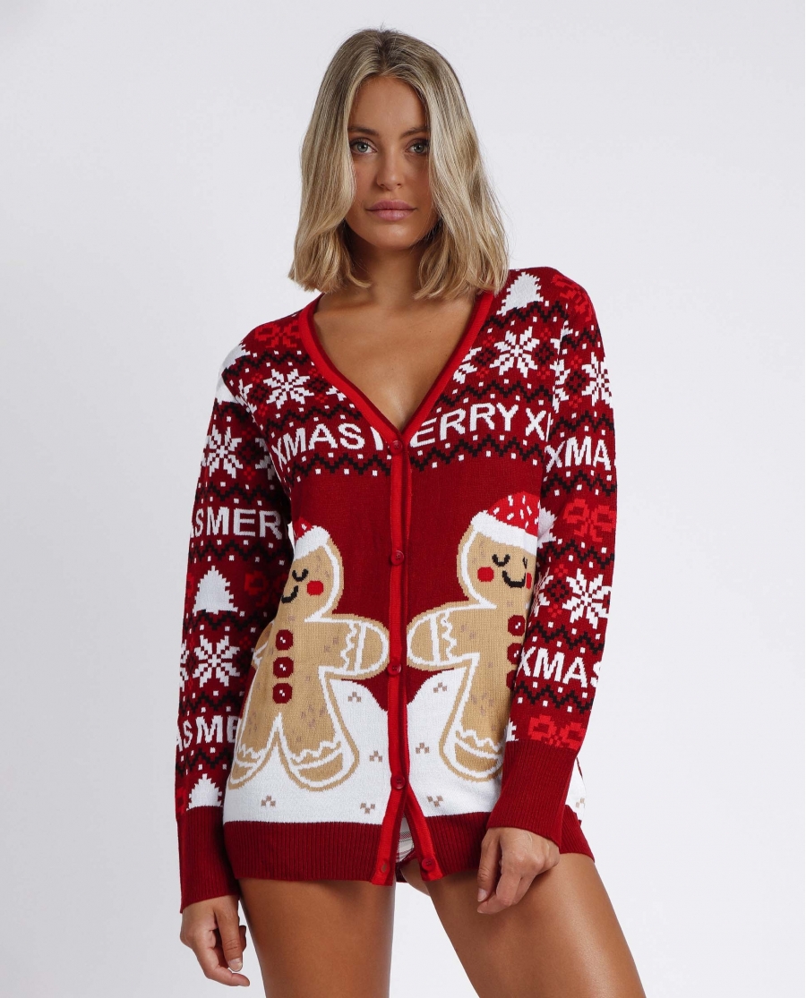 ADMAS Chaqueta Manga Larga Gingerbread para Mujer BURDEOS