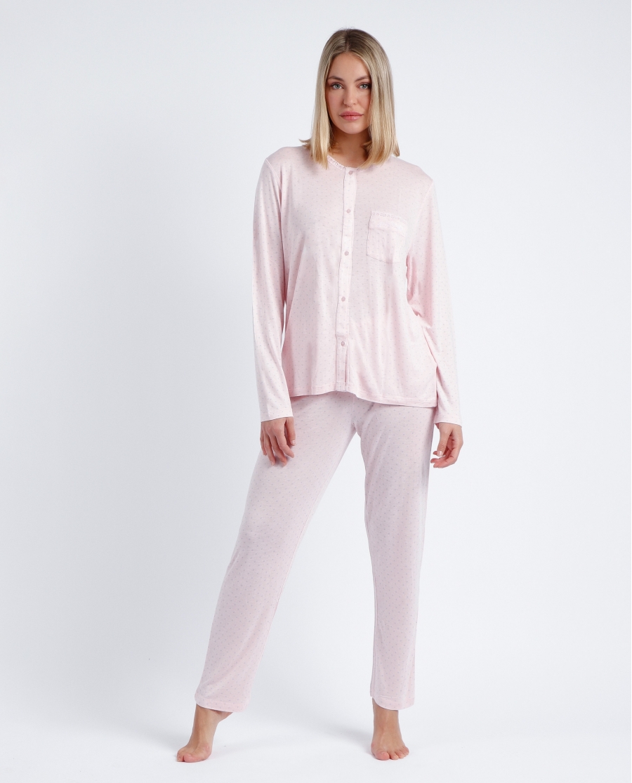 ADMAS CLASSIC Pijama Abierto Manga Larga Goodnight para Mujer PETALO