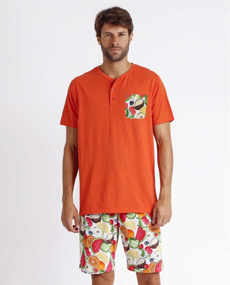 ADMAS Pijama Manga Corta Fruit Sensations para Hombre CALDERA