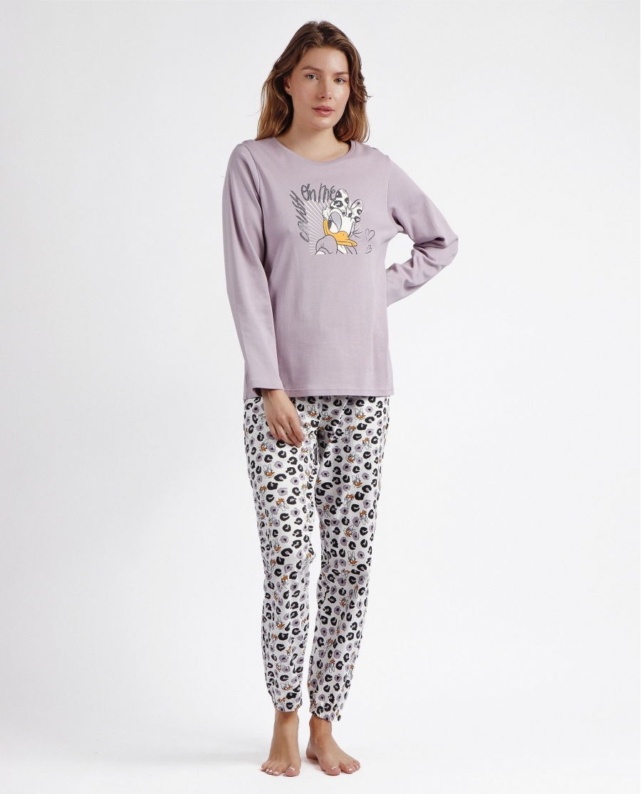 DISNEY Pijama Manga Larga Daisy Fashion para Mujer MALVA