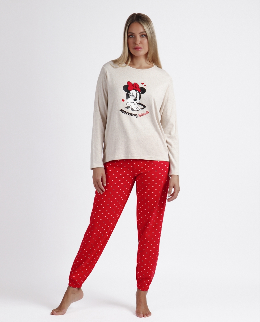 DISNEY Pijama Manga Larga Sweet Dreams para Mujer BEIGE