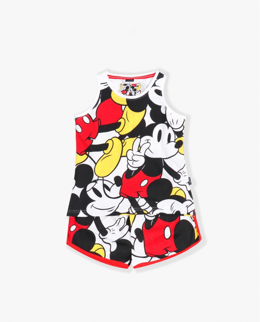 DISNEY Pijama Sin Mangas Big Mickey para Niña ROJO