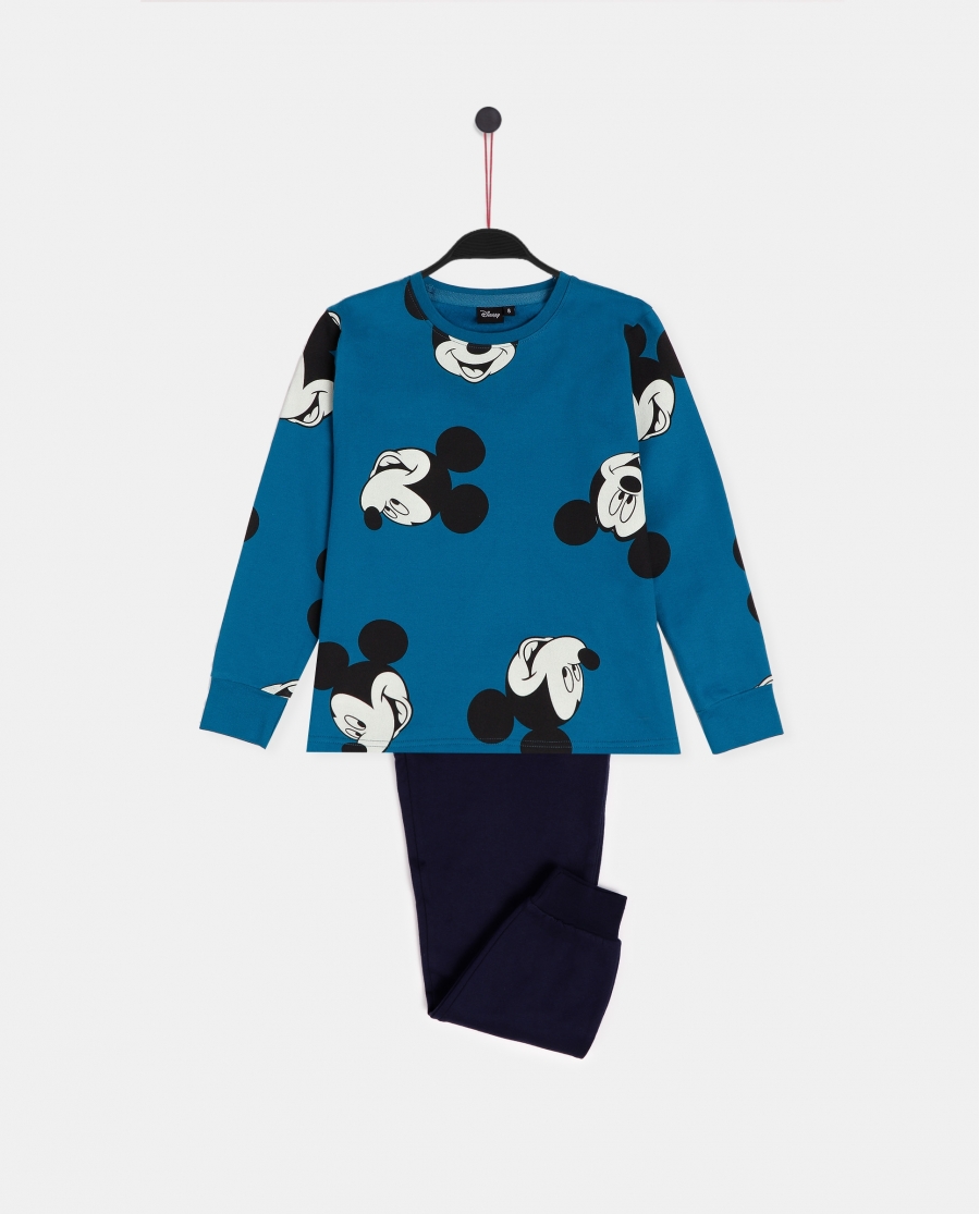 DISNEY Pijama Manga Larga All Over Mickey para Niño OCEANO