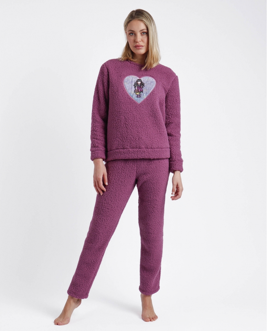 SANTORO GORJUSS Pijama Borreguito Manga Larga Flying The Nest para Mujer MORADO