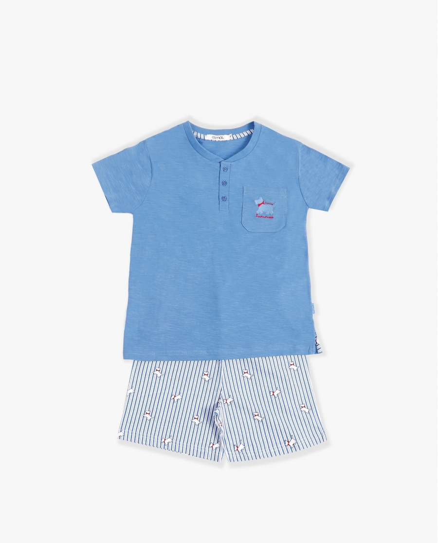 ADMAS Pijama Manga Corta Lou Lou Summer para Niño AZUL